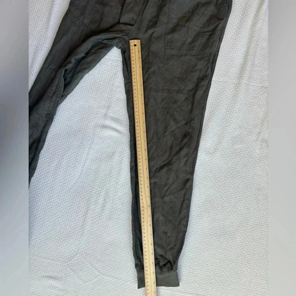 Faherty Arlie Day Jogger Womens S Green Linen Blend Stretch Pull On Granola Girl - Picture 12 of 13